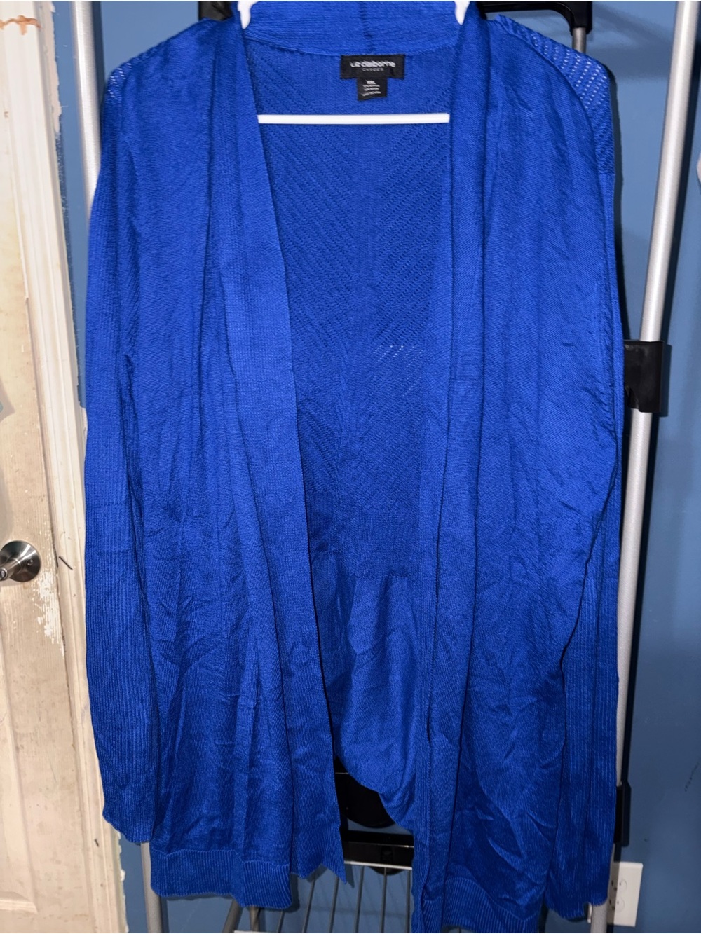 Liz Claiborne Royal Blue Open-Front Women's Cardigan